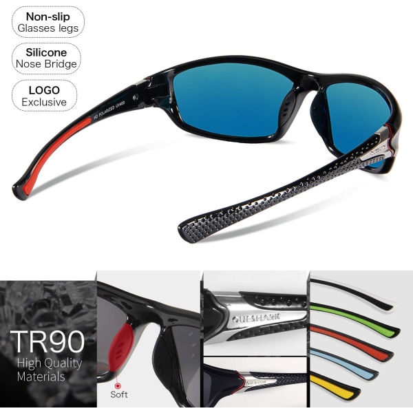 Sportsolglasögon för män 100 % UV400-skydd