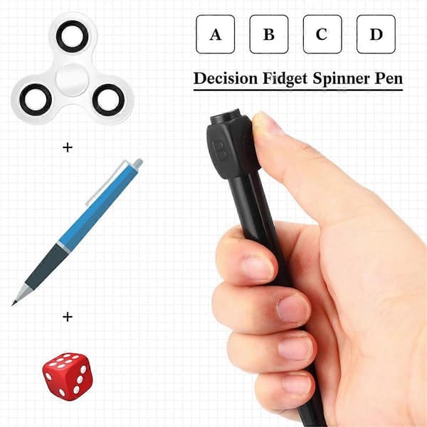 4 stk. C D rotationsreducerende kuglepenne Gadget Stressaflastende pen til kontoret