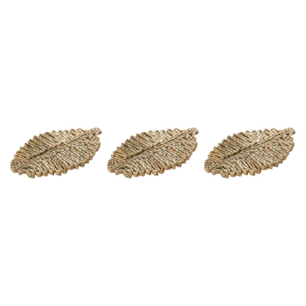 1/2/3/5 Rattan Asetusalusta Luovaan Paksuun Khaki Lehtimuotoon Light Brown 23x16cm 3Set
