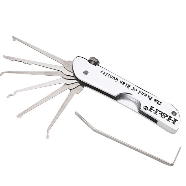 7-in-1-setti ruostumattomasta teräksestä, koko 10,5 x 1,3 x 3,7 cm