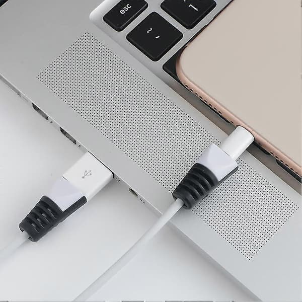 2 stk/sett Anti-brudd Silikon Ladekabel Beskyttelsesdeksel Ledningshette Hodeveske