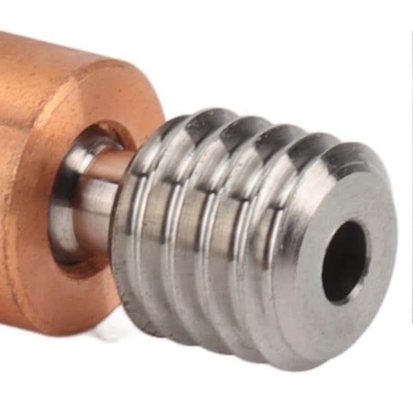 2 stk. bimetal heat break, stærk termisk barriere, høj hårdhed, titaniumlegering, kobber, helt metal heatbreak til 3D-printer