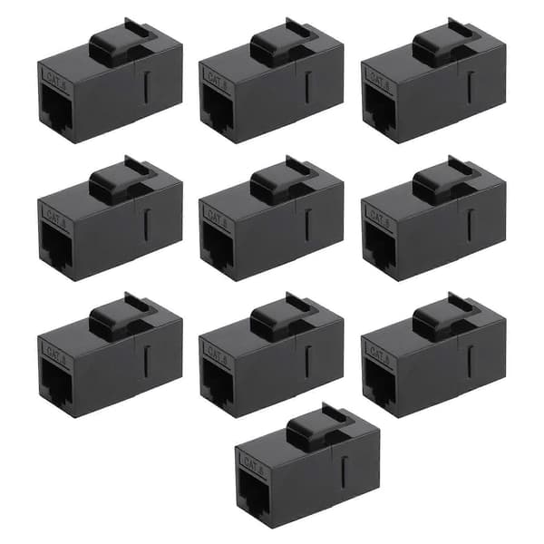 10 st Ethernet-kabelanslutningar ABS Stabil överföring RJ45-kabelförlängningsanslutningar för nätverkskommunikation