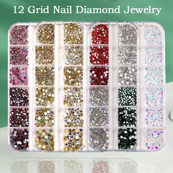 AB Nagel Strass Ädelstenar Nagelkonst Diamante Mode Glitter DIY Smycken Berlocker