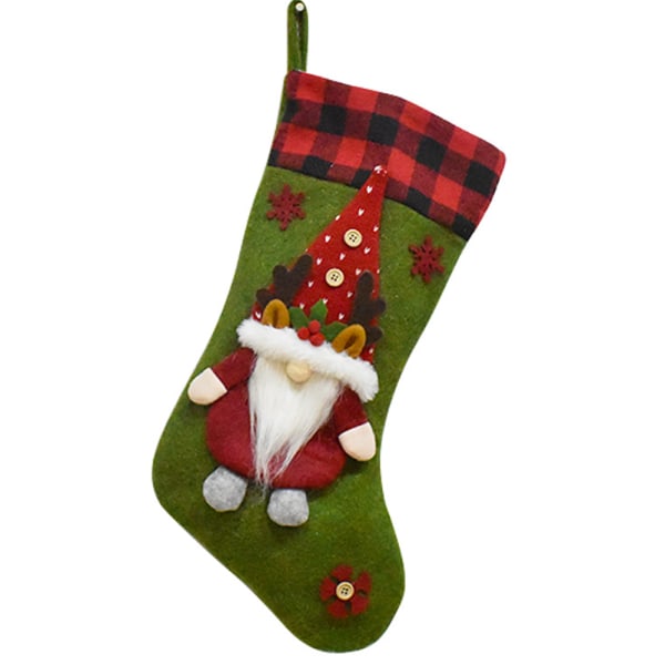 Julestrømpe, 3D Xmas-strømper for peishenging style 1
