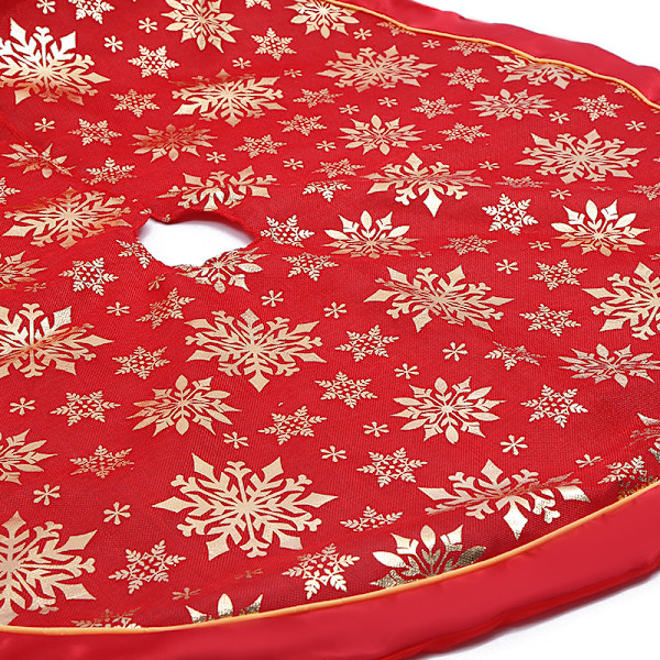 48" stor julgransklänning Bronzing Snowflake, röd