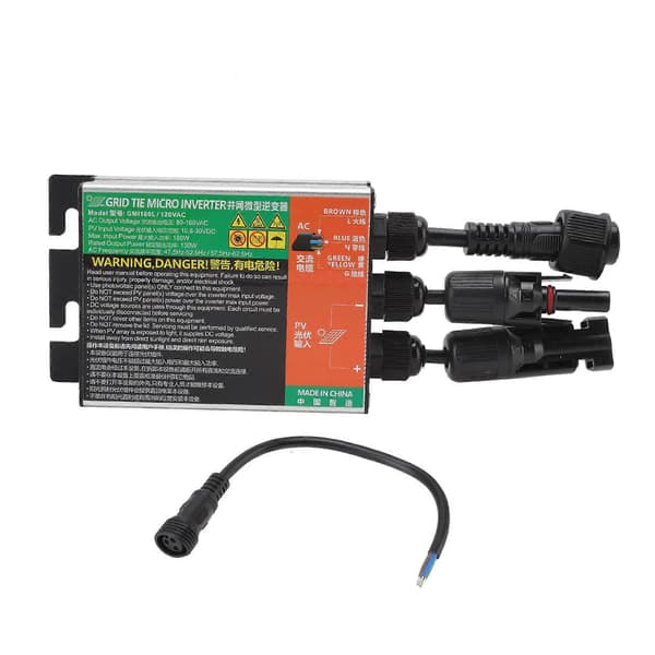 GMI Grid Tie Micro Inverter Solar PV Aluminiumlegering IP55 Multiskydd 20x7.7x3.6cm 180L