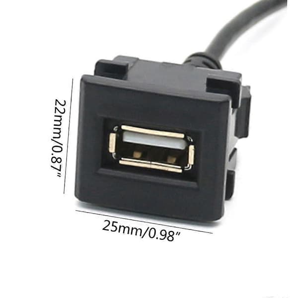 USB 2.0 Forlengelse Dashbordmontering Dashbordpanel For Bil Båter Motorsykkel