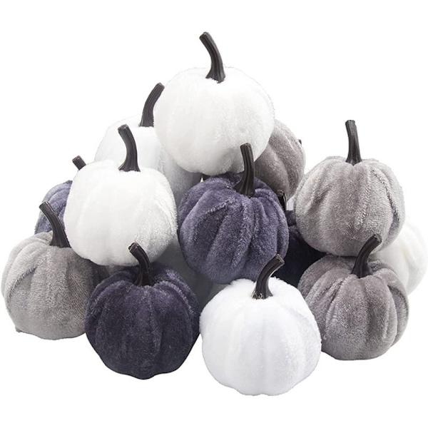 4 stk falsk gresskar Halloween dekorasjon KUNGSBLÅ royal blue