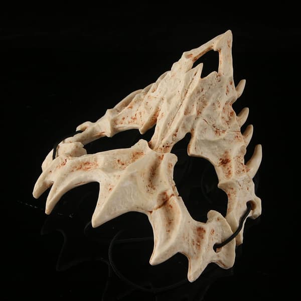 Halloween Mask, Tiger Cosplay Mask - Half Face White Skull