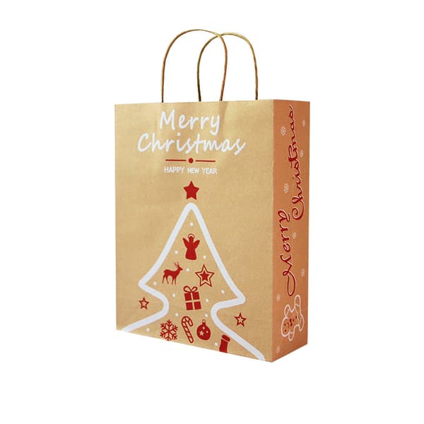 #Julkraftpresentpåsar med blandade jultryck för kraft 8 st#