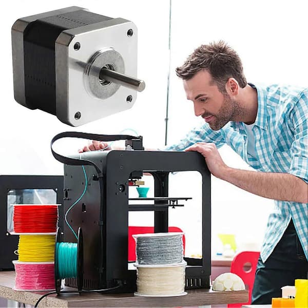 3D-printer Steppermotor for Anycubic Mega 2-fase 1.5A 1.8 grader 40MM Metall Mikrotrinn Drivmotor 3D-printer CNC Ekstruderdeler Tilbehør