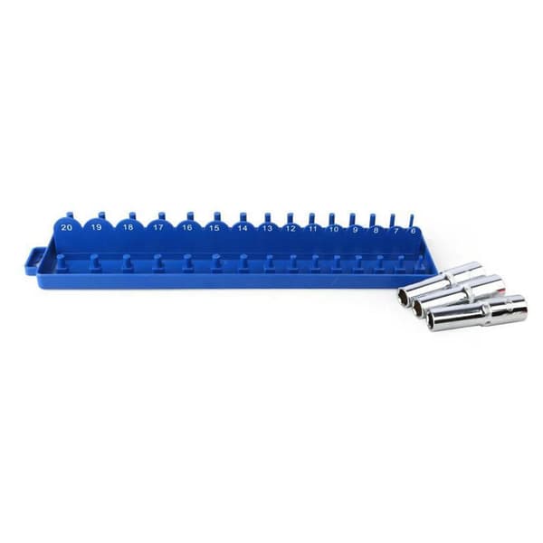 1/2 Socket Organizer Hållare Rack Sleeve Förvaringsfäste Verktygslåda Blue Metric M 1Set