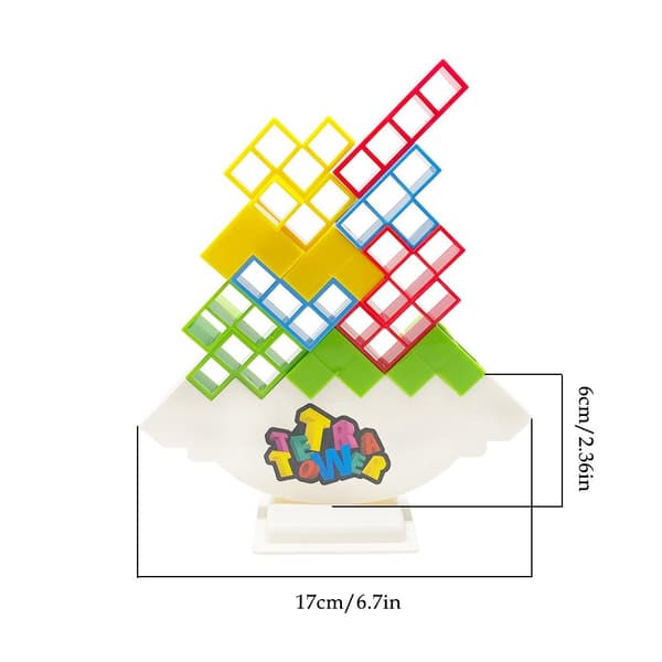 Tetra Tower Game Tetris Balance Toy Stacking Block Stack Assembl