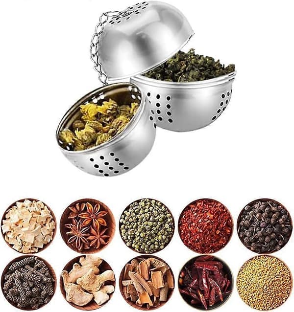 4 st tesilbollar, tesil i rostfritt stål, teinfuser för löst te, teinfuser, tesil för mugg, teinfuserkopp, teboll, för San-te, te, C