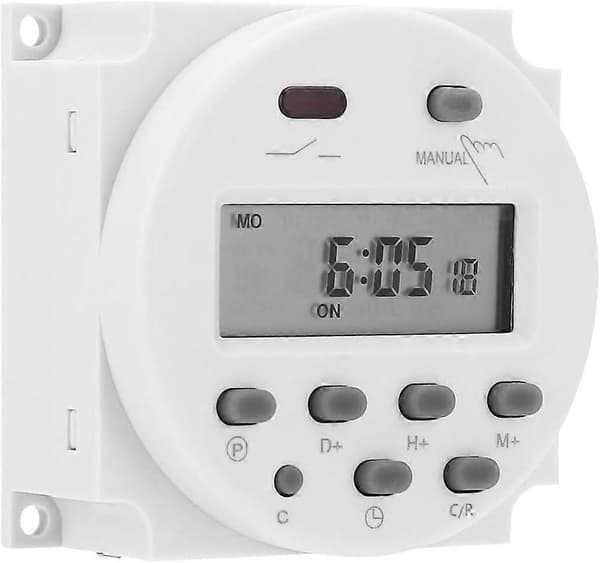 Aikakytkin - Mini 12V LCD Digitaalinen Mikrotietokoneohjattu Virta-ajastinkytkin
