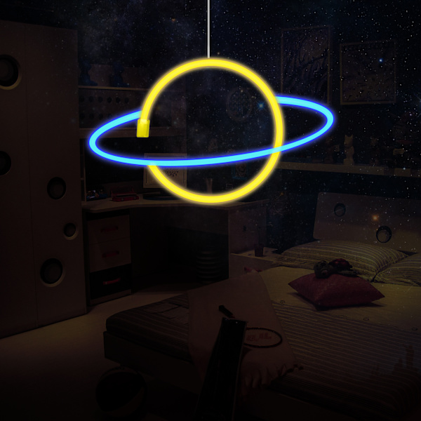 Neonljus planetformad