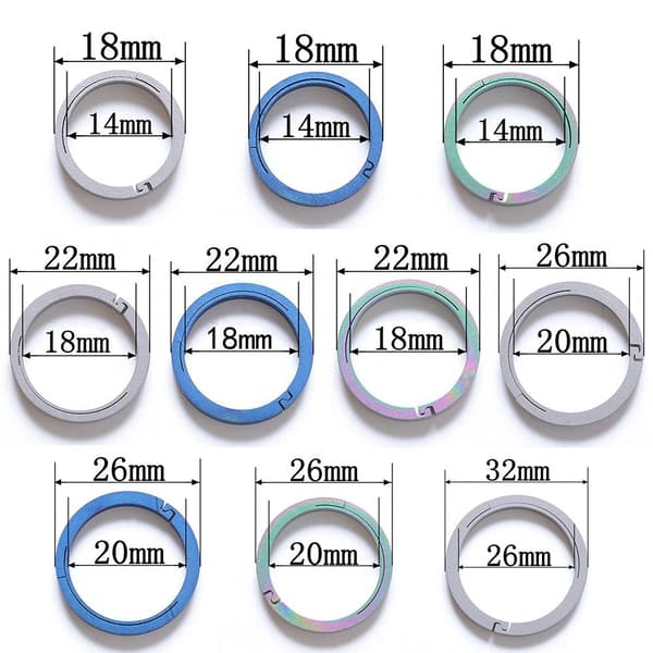 Nøkkelringer Nøkkelringer Spenne Anheng MULTICOLOR 18MM