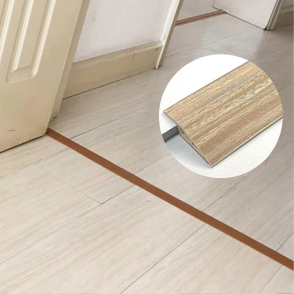 1/1,5CMx100CM PVC Terskelrampe Selvklebende Gulvovergangslist Sklisikker Døråpninger Teppeflis Overlappende Kantreduserer