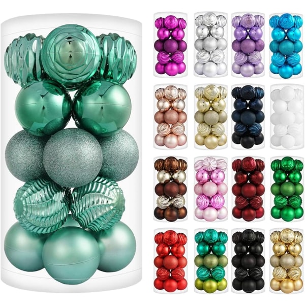 Christmas Ball Ornaments (3,15", mintgrön) 20ct Christmas Ball Ornaments