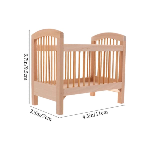 Minihus seng Miniature Mini seng Minihus tilbehør til børn Minihus legetøj 1:12