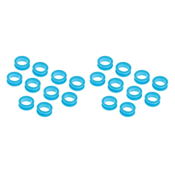 1/2/3/5 10x Barber Frisør Saks Fingerring Light Blue 10 pcs 2PCS