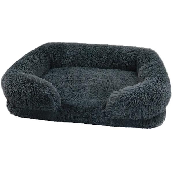 Plysj Vaskbar Firkantet Myk Kattematte Dyreutstyr Vaskbar Og Avtakbar Dyp Søvn Hundesofa Seng Dyreutstyr Drop Ship Rose color XL(100x60x18CM)