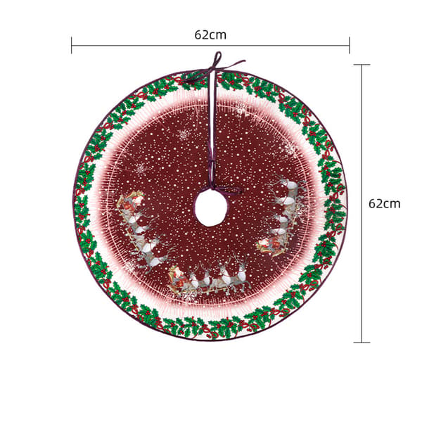62 cm Julgran Kjol Bas Xmas Golvmatta Ornament ekor D