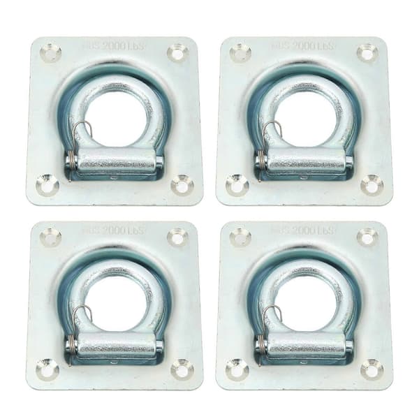 4 STK Innfelt Tilhenger Tau Ring Rustfritt Stål 2000lb Maksimal Bruddkraft Tilhenger Festestropper for Varebiler Tilhengere