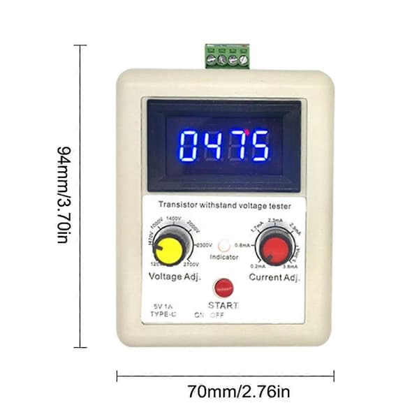 Spenningskapasitet IGBT Transistor Tester MOS Triode Diode LED Spenningskapasitet Tester Tåler Spenning Testverktøy A