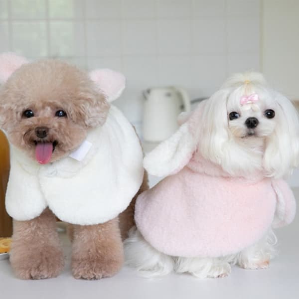 Pet Warm Cloak Hund Nattlinne WHITE white XS