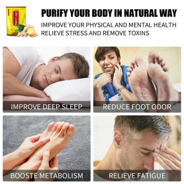 10-100ST Anti Svällning Ingefära Detoxing Patch Tongluo Foot Patch BrownA 10pcs 3pcs