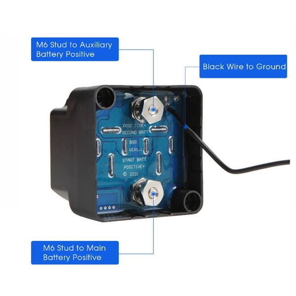 Dubbel batteriisolator digital display spänningskänsligt relä