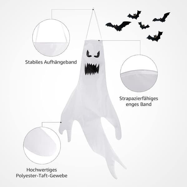 Huarumei Halloween Dekorasjon Horror, 1,2m Dekorativt Spøkelse H