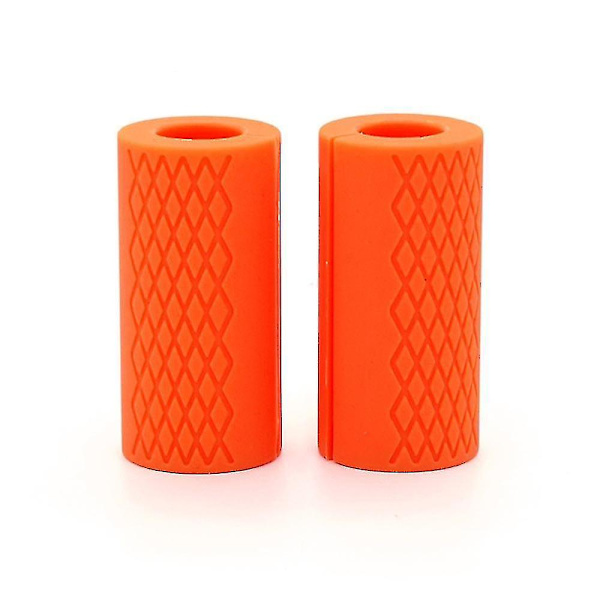 \"Paksu tankoadapteri 2 kpl, Käsipaino- ja levytankokahva, Fat Grips -painotanko voimaharjoitteluun, kuntosali\" Orange