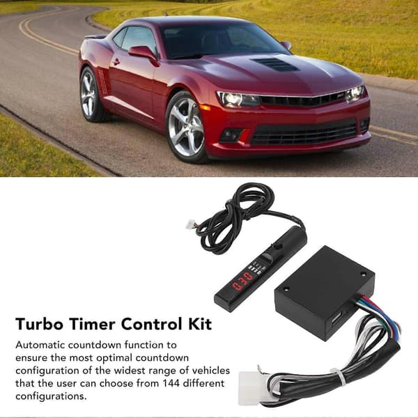 Auto Turbo Timer 12V Flameout Delay Engine Start Timer med LED Digital Display for Bil Rødt Lys