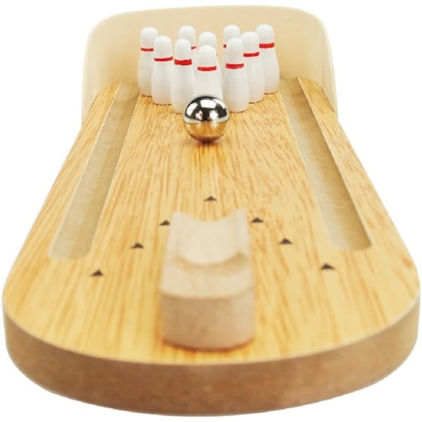 Mini Bowling, Träbordsspel Bowling inomhus qd
