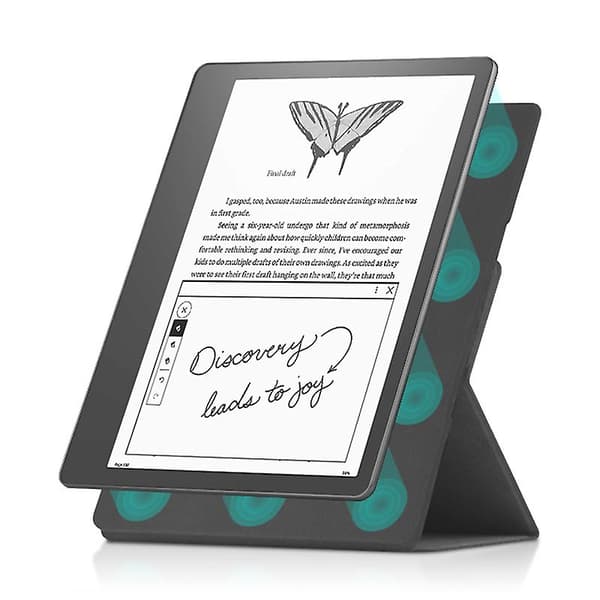 Amazon Kindle Scribe magneettinen e-kirjan kotelo PU-nahkainen jalustakansi Grey