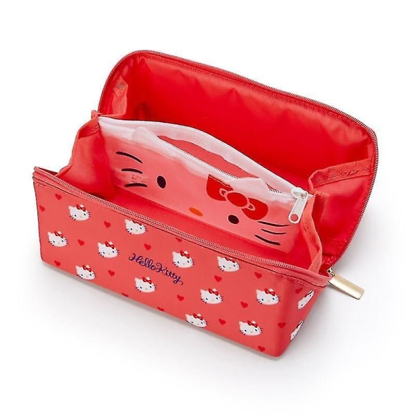 Tecknad söt kosmetisk väska Sminklåda Rosa Kawaii case påse Resesminkning Organizer