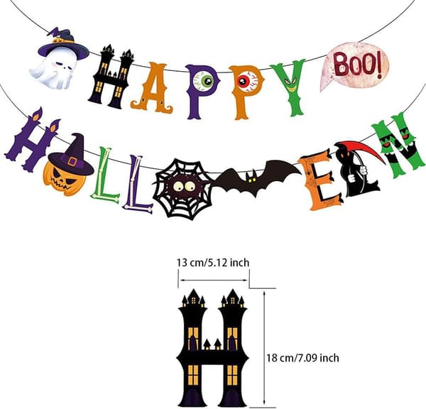 Halloween Garland, Halloween Skeleton Pumpkin Vine Garland Dörr