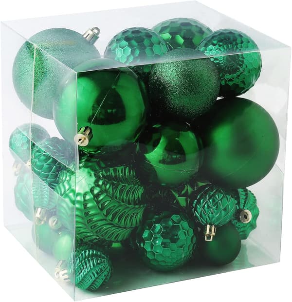 Julekugler Ornament - 36 stk Sprængsikre Juletræspynt med