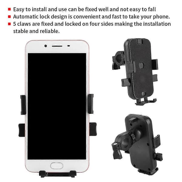 5 klor telefon fast hållare 360 rotation motorcykel styre fäste