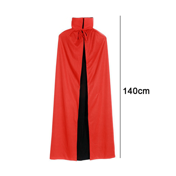 Svart Röd Vändbar Klänning Goth Devil Pirate Vampire Demon style 2 140cm