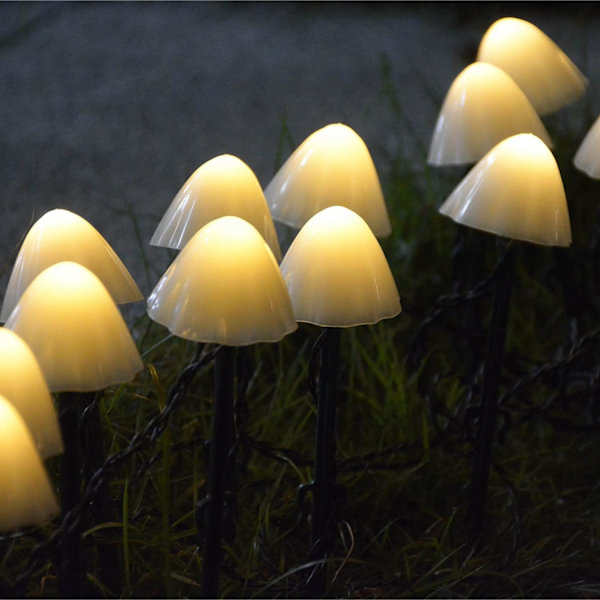 Solar svampljus för utomhusträdgårdsinredning, 8 lägen Solar Fairy Garden