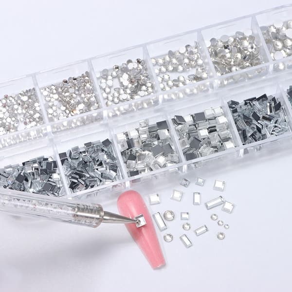 12Gird Box Nail Art Diamond Rhinestones STIL C STIL C