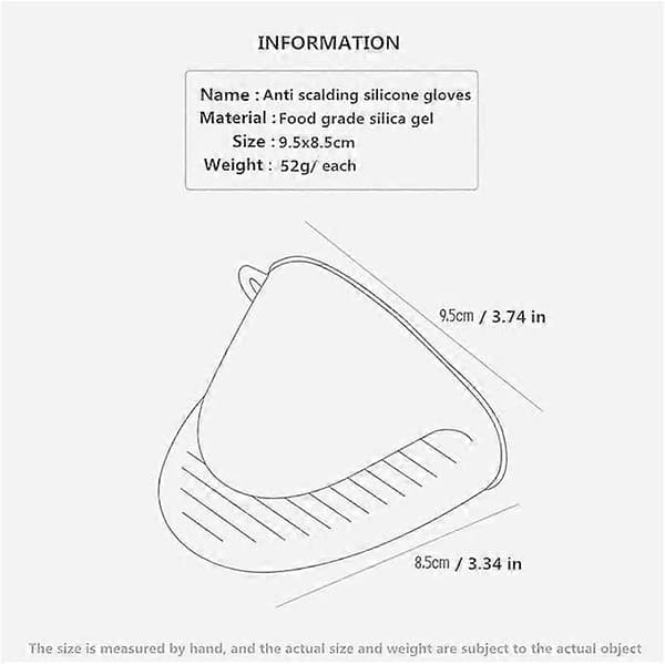 1 stk Tykk Silikon Varmebestandig Ovenvott for Matlaging, Baking