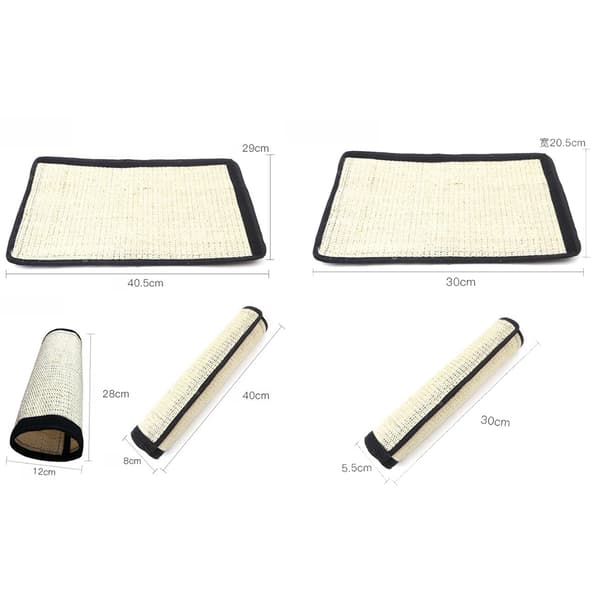 Sisal Material Cat Scratch Pad Enkel installation Slitstark Pet Scratch Matta för möbler skydd Small Size