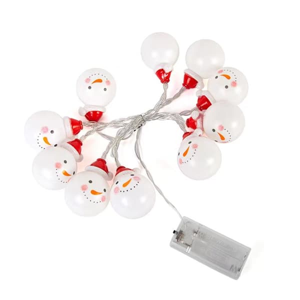 Christmas Snowman String Lights, LED Christmas Snowman Dekorasjon String Lights 2 Modus Christmas String Lights for Hjem Hage Julefest