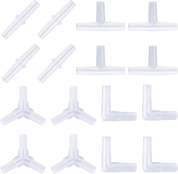 Akvarium Luftledning Koblinger Plast Inline Ventil, 40-stykker