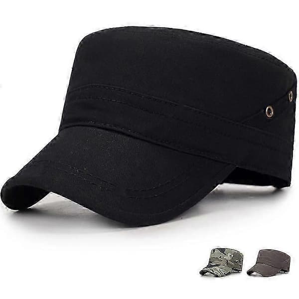Flat Cap for Menn med To Hull på Siden Justerbar Baseballcaps (Kamuflasje)